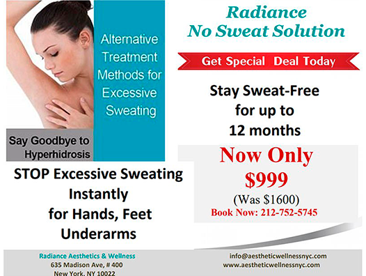 An image showcasing the package called Radiance No Sweat Solution, provided by Radiance Aesthetics & Wellness An image showcasing the package called Radiance No Sweat Solution, provided by Radiance Aesthetics & Wellness
